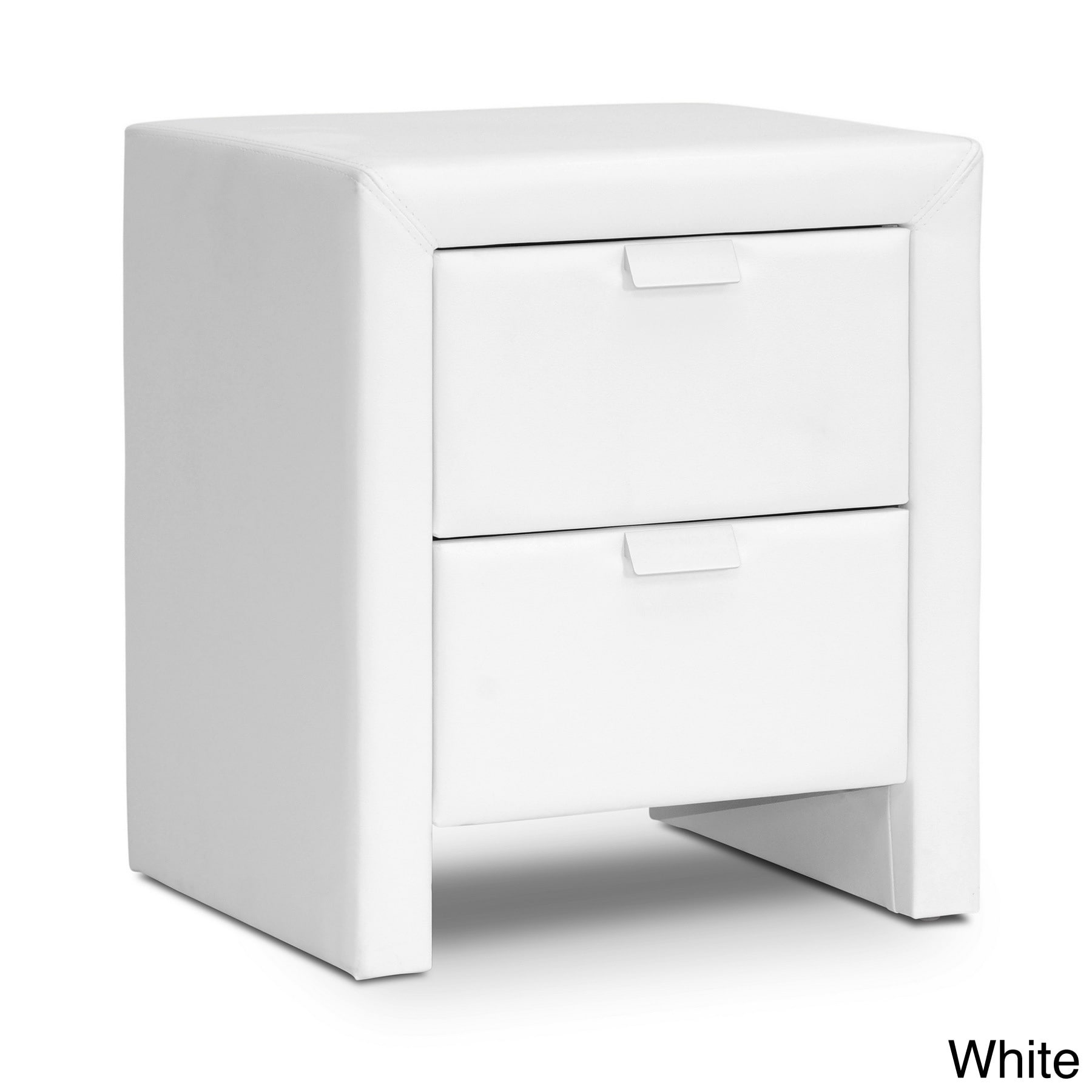 Baxton Studio Frey Upholstered Modern Nightstand