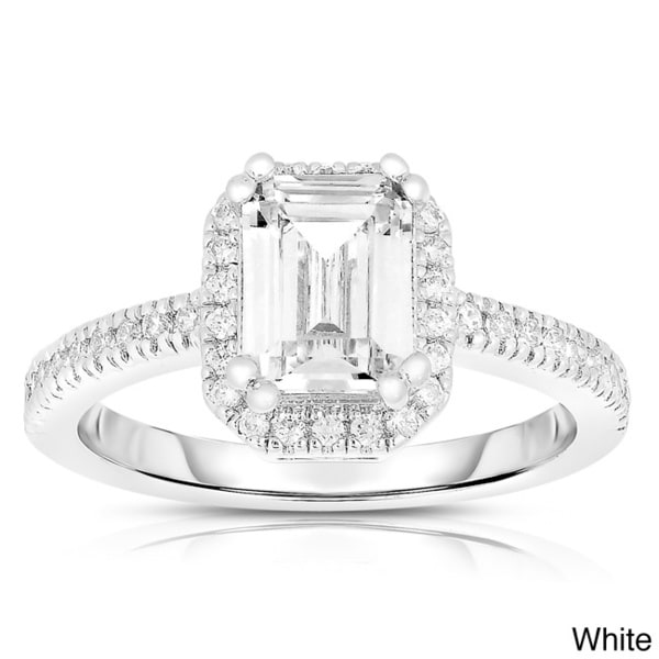 Collette Z Sterling Silver Asscher cut Cubic Zirconia Ring Collette Z Cubic Zirconia Rings