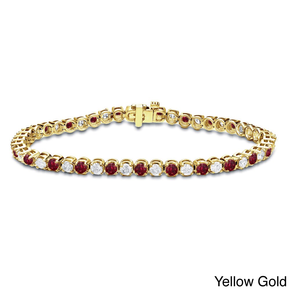 red ruby tennis bracelet
