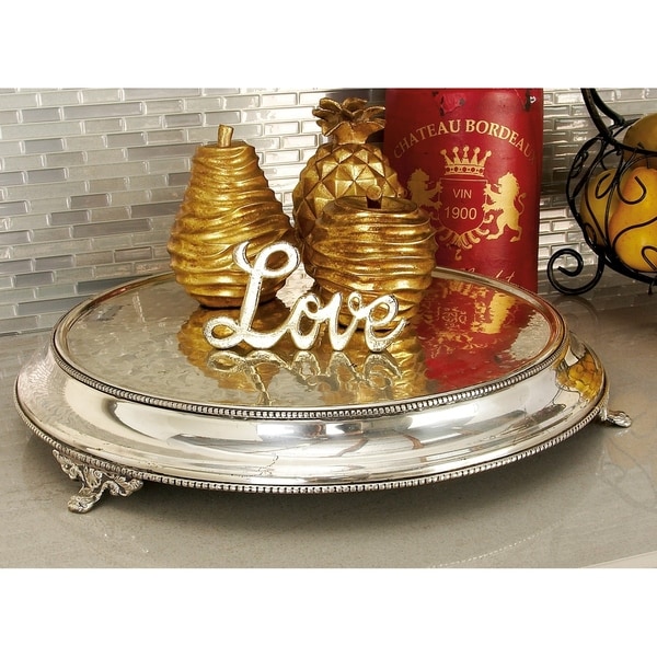 Traditional 15 Inch Round Stainless Steel Cake Stand by Studio 350