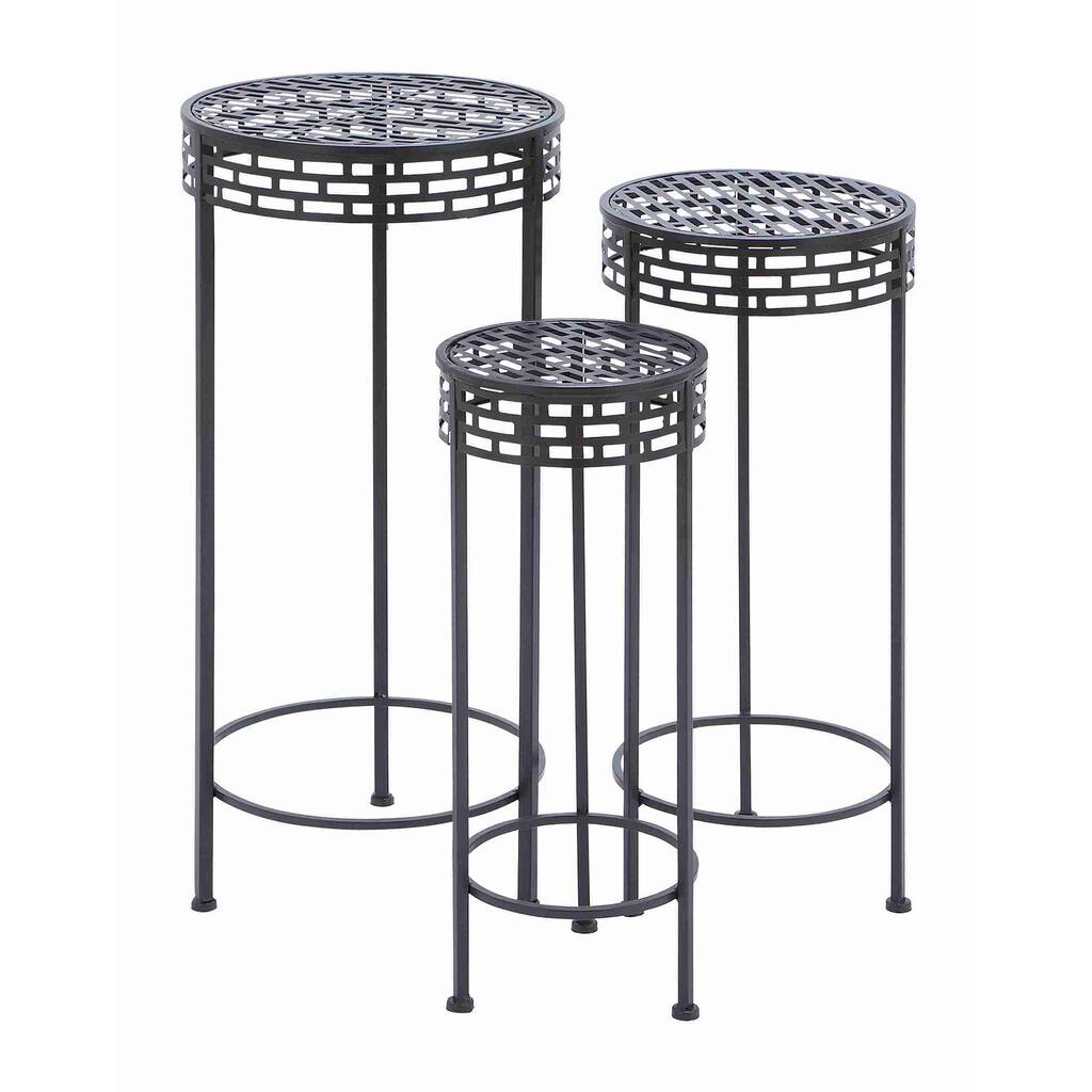 Solid Round Table Top Plant Stands (Set of 3)
