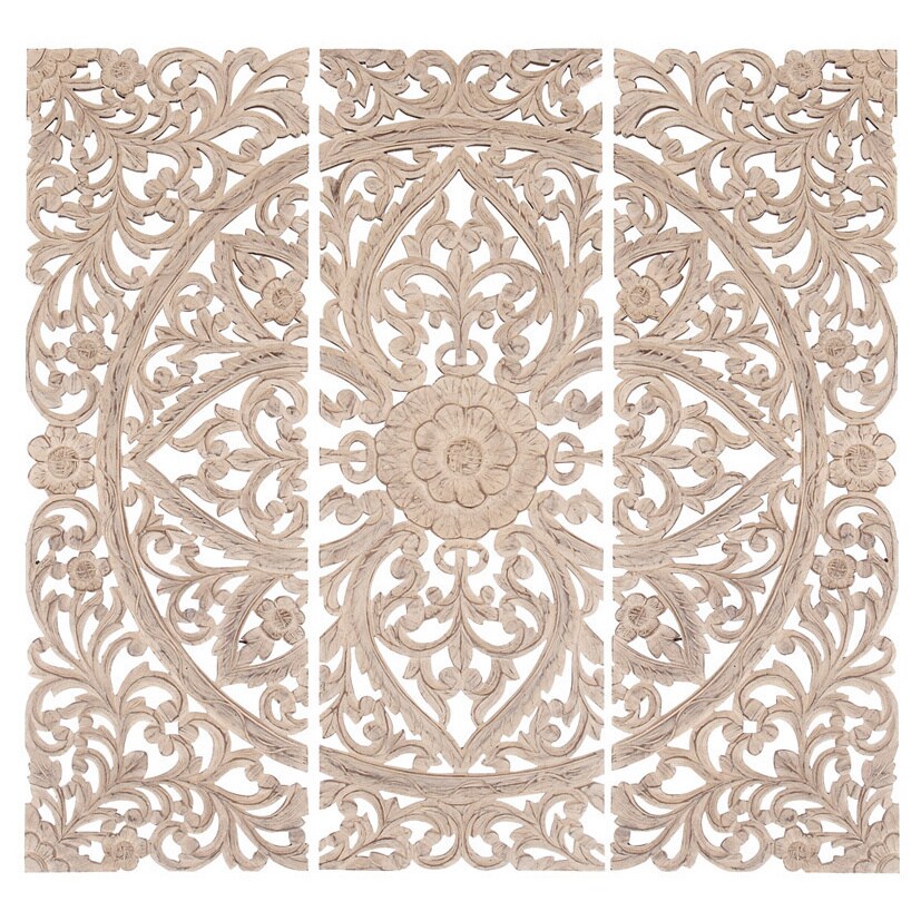 Shop Wood Wall Plaques (Set of 3) Free Shipping Today 8627257
