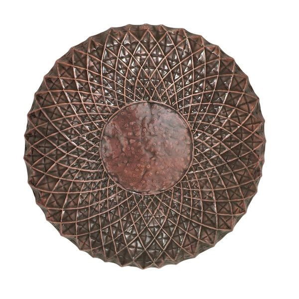 Shop Rustic Brown Classy Round Shaped 23-inch Metal Wall Decor