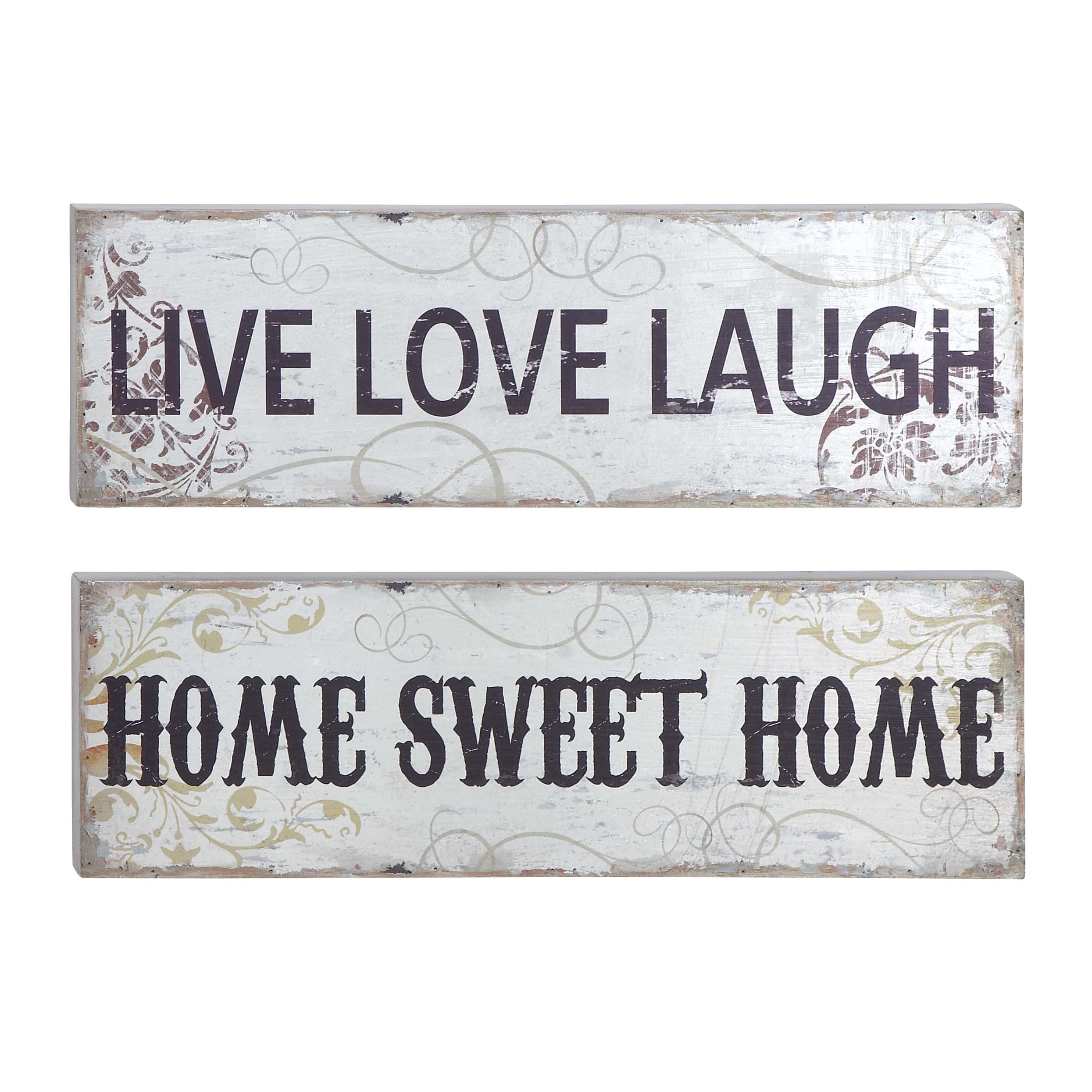 Inspiring Words Wooden Wall Panels (set Of 2)