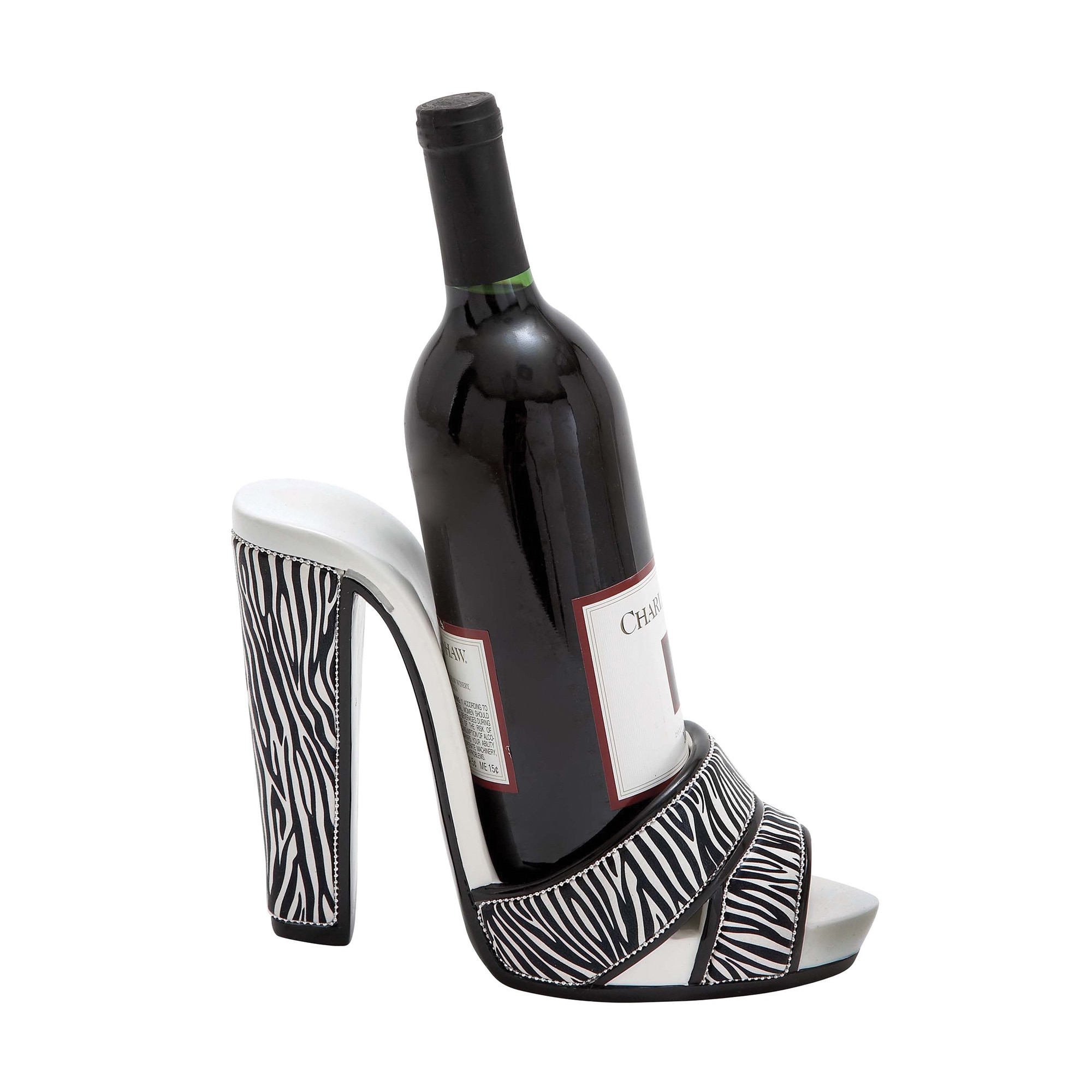 Jungle Print High Heel Shoe Wine Holder