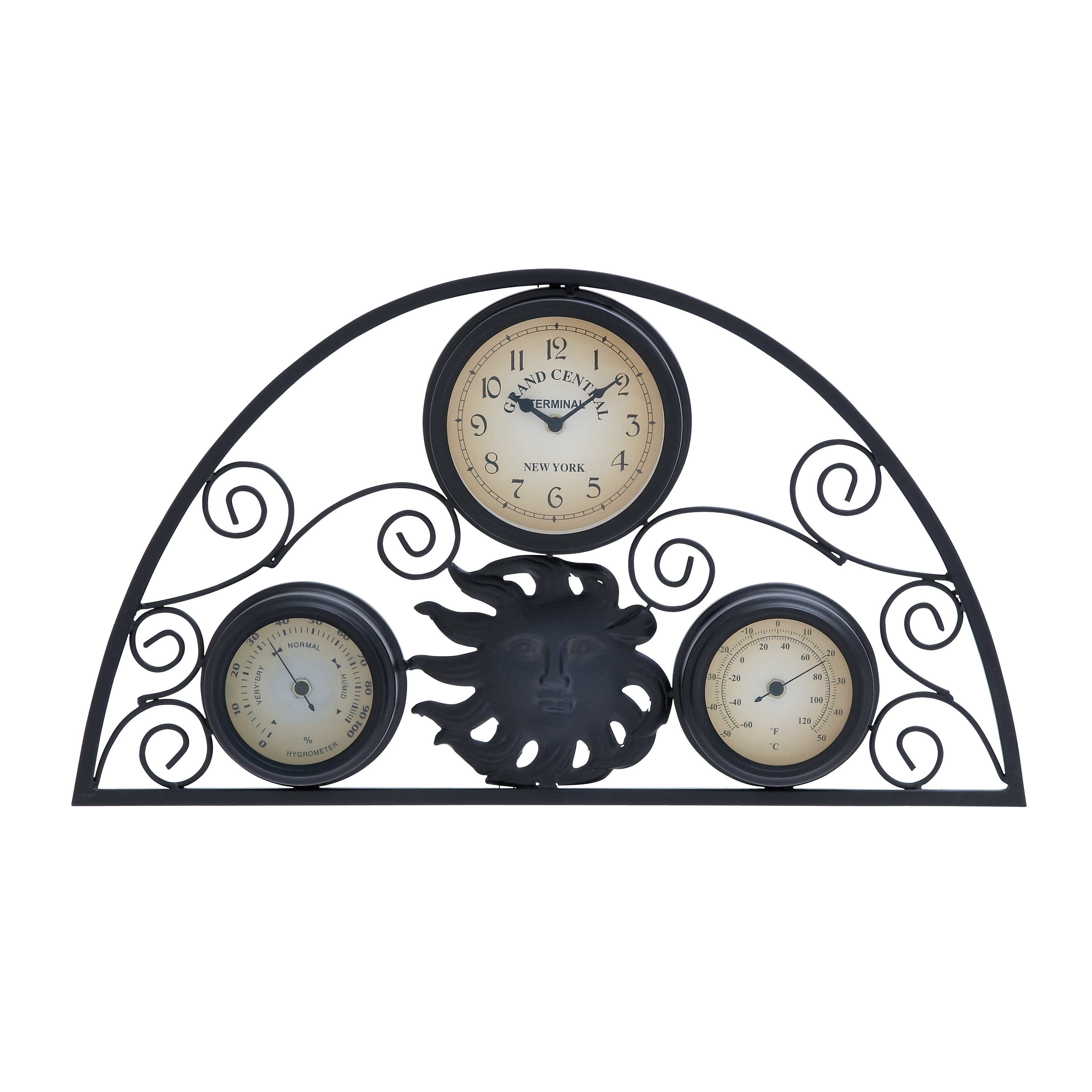 Metal Clock Thermometer