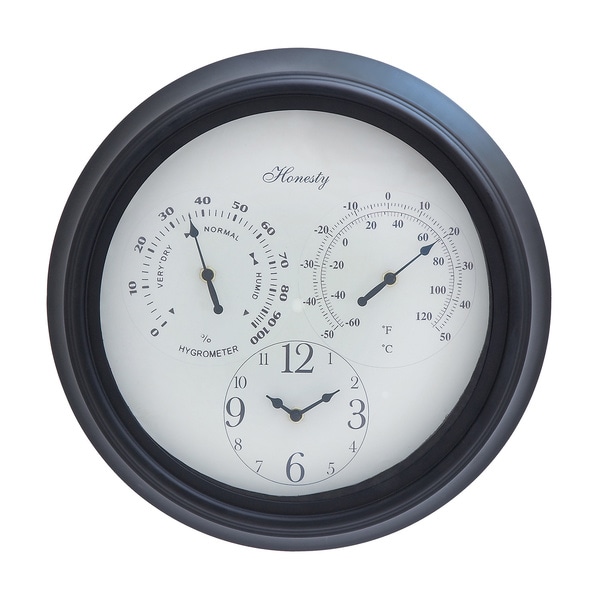 Shop Bold Roman Numerals in Black Font Outdoor Clock ...