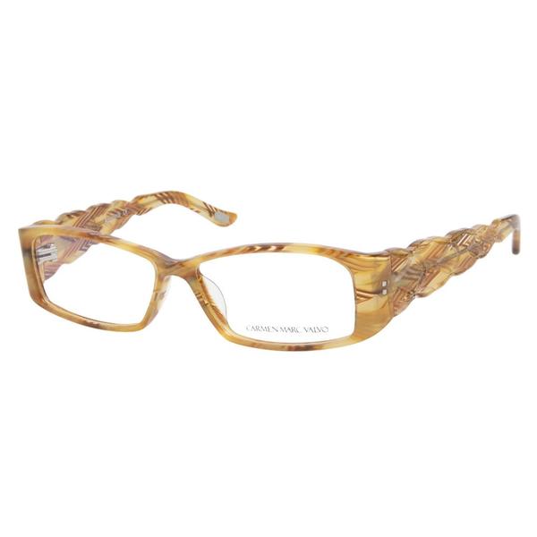 Shop Carmen Marc Valvo Apolonia Spanish Amber Prescription Eyeglasses
