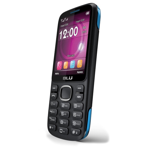 BLU Jenny TV 2.8 T1762T Black/Blue GSM Unlocked Dual SIM Phone BLU Unlocked GSM Cell Phones