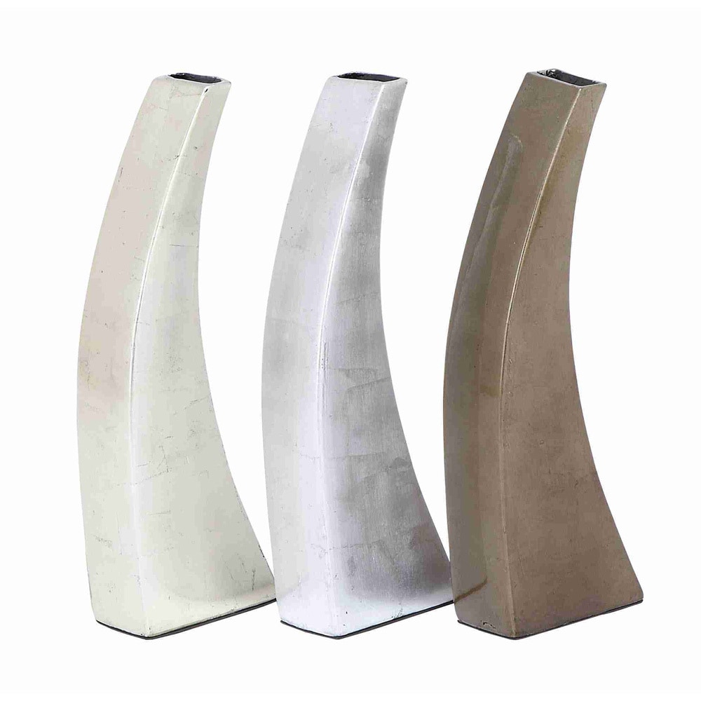 Ceramic 3 piece Seamlessly Molded Assorted Vase Set