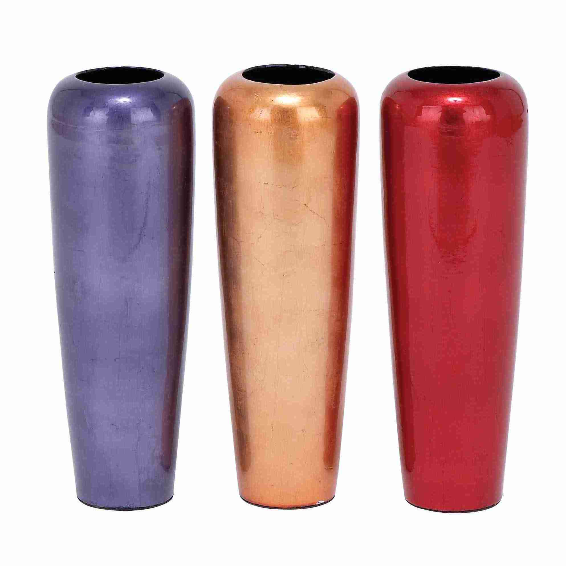 Vase Assorted Stable Base With Smooth Finish   Set Of 3