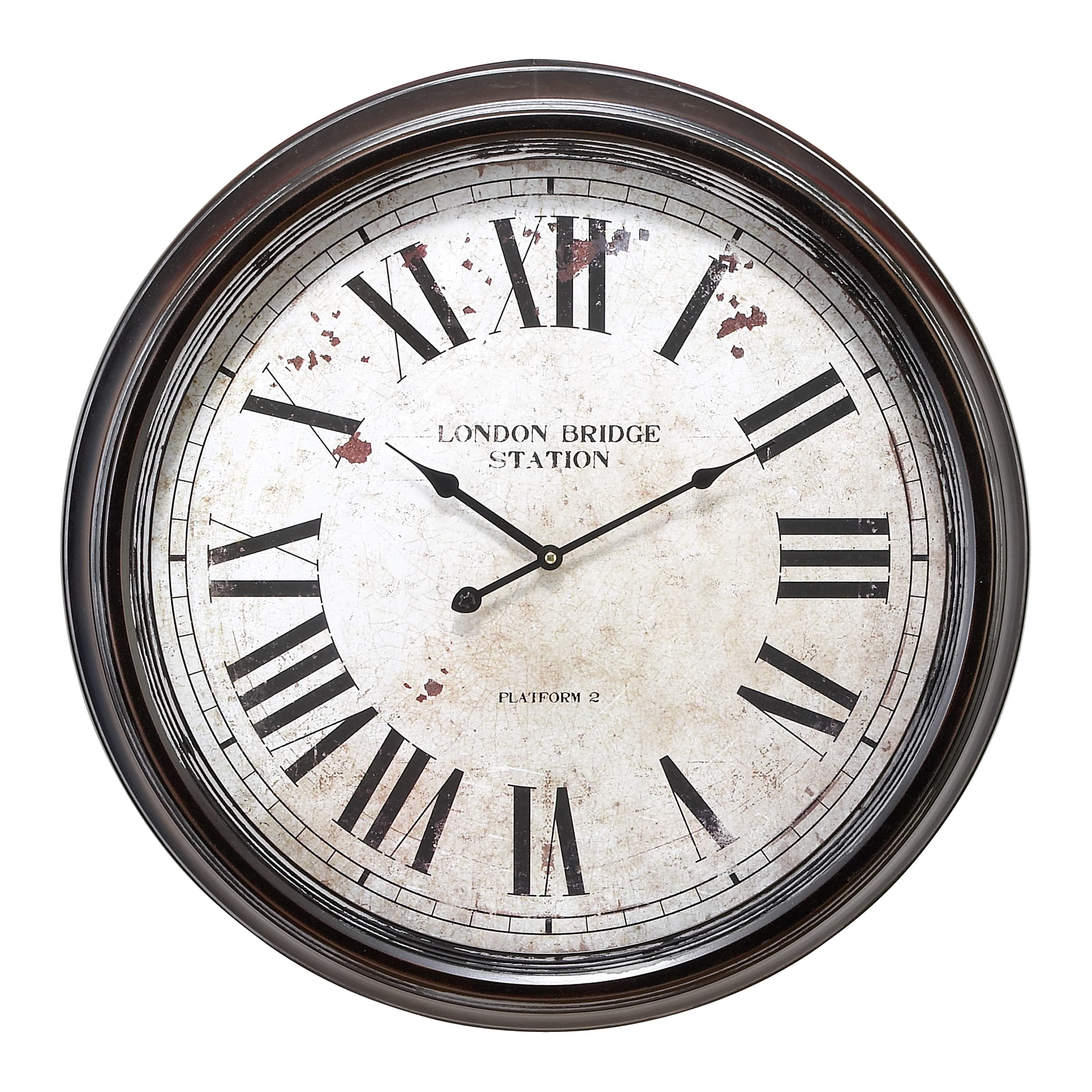 Metal Wall Clock With Big Roman Numbers