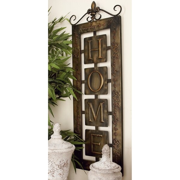 Studio 350 Metal Wall Plaque inches highome inches 39 inches high, 15 inches wide