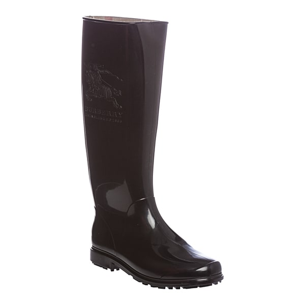 burberry rain boots womens black