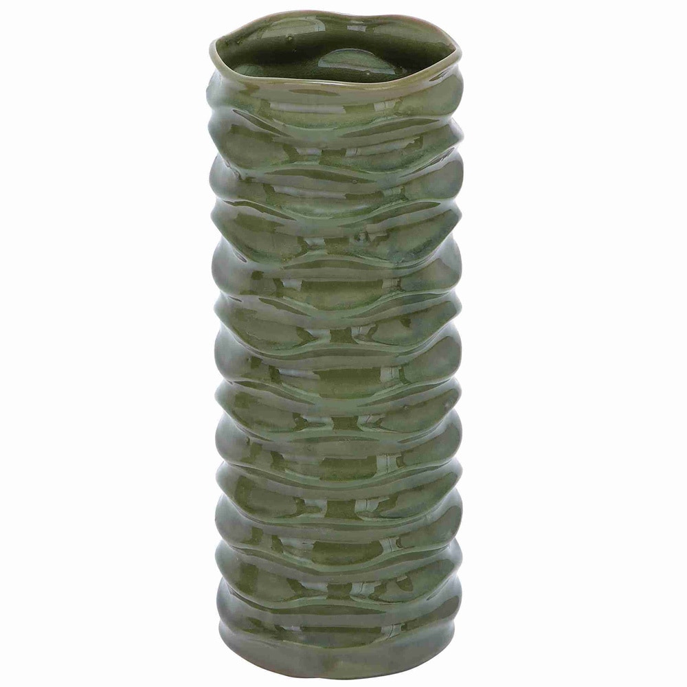 Glossy Green Ceramic Vase