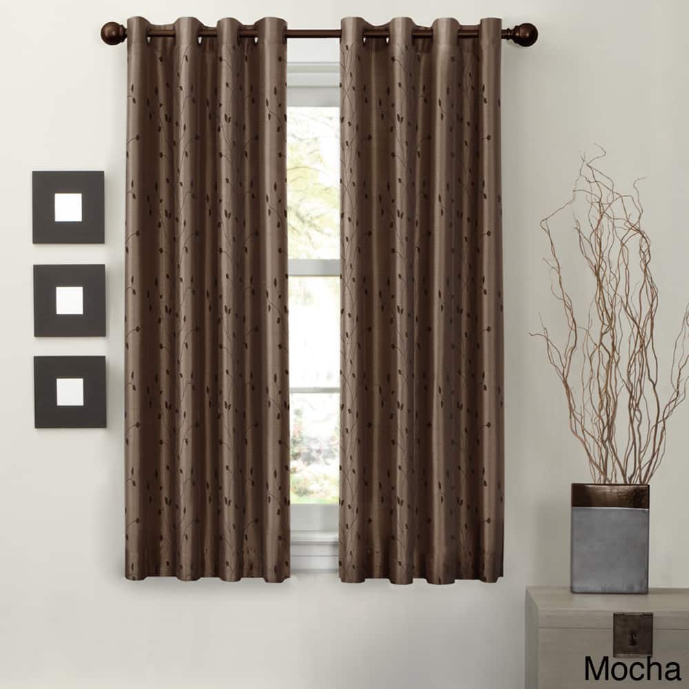 Maytex Jardin Faux Embroidered 63-inch Blackout Curtain Panel - 54 x 63
