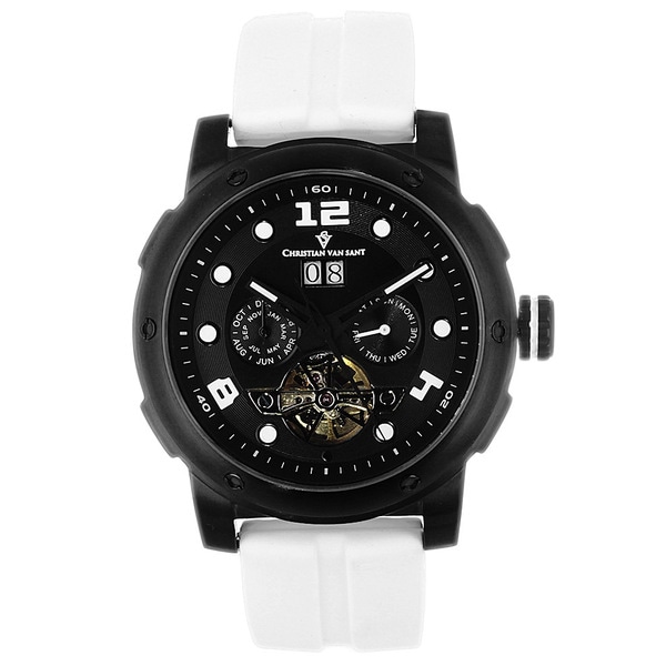 Christian Van Sant Mens Skeleton Watch