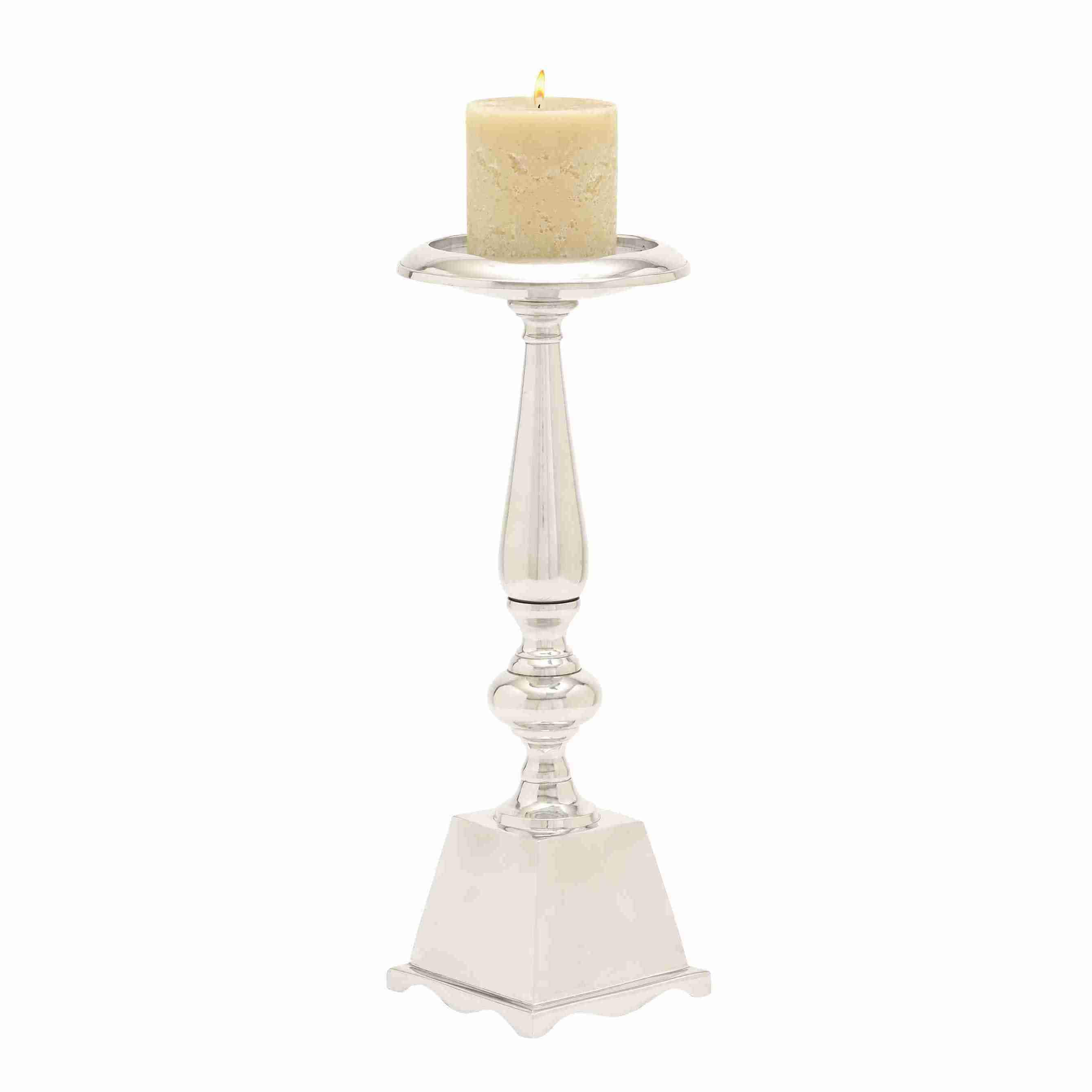 Aluminium Candle Holder With Rectangular Base