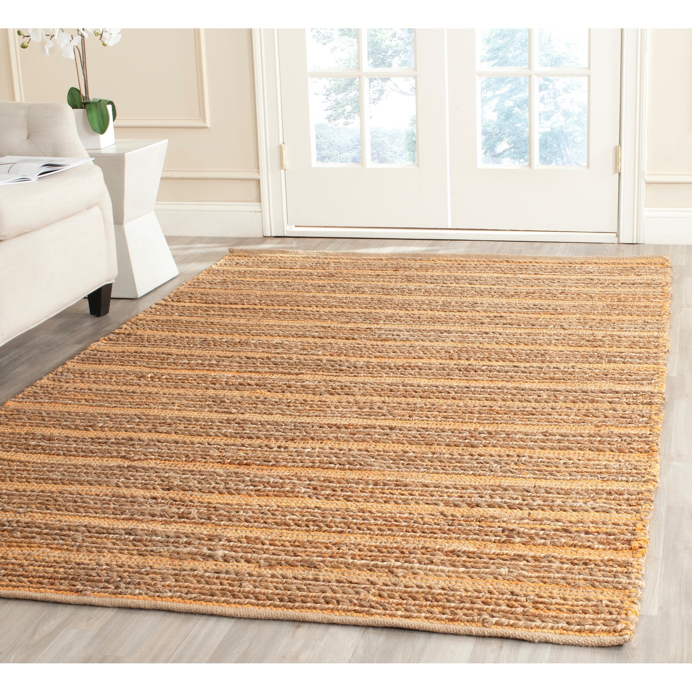 Safavieh Hand woven Cape Cod Orange Jute Rug (5 X 8)