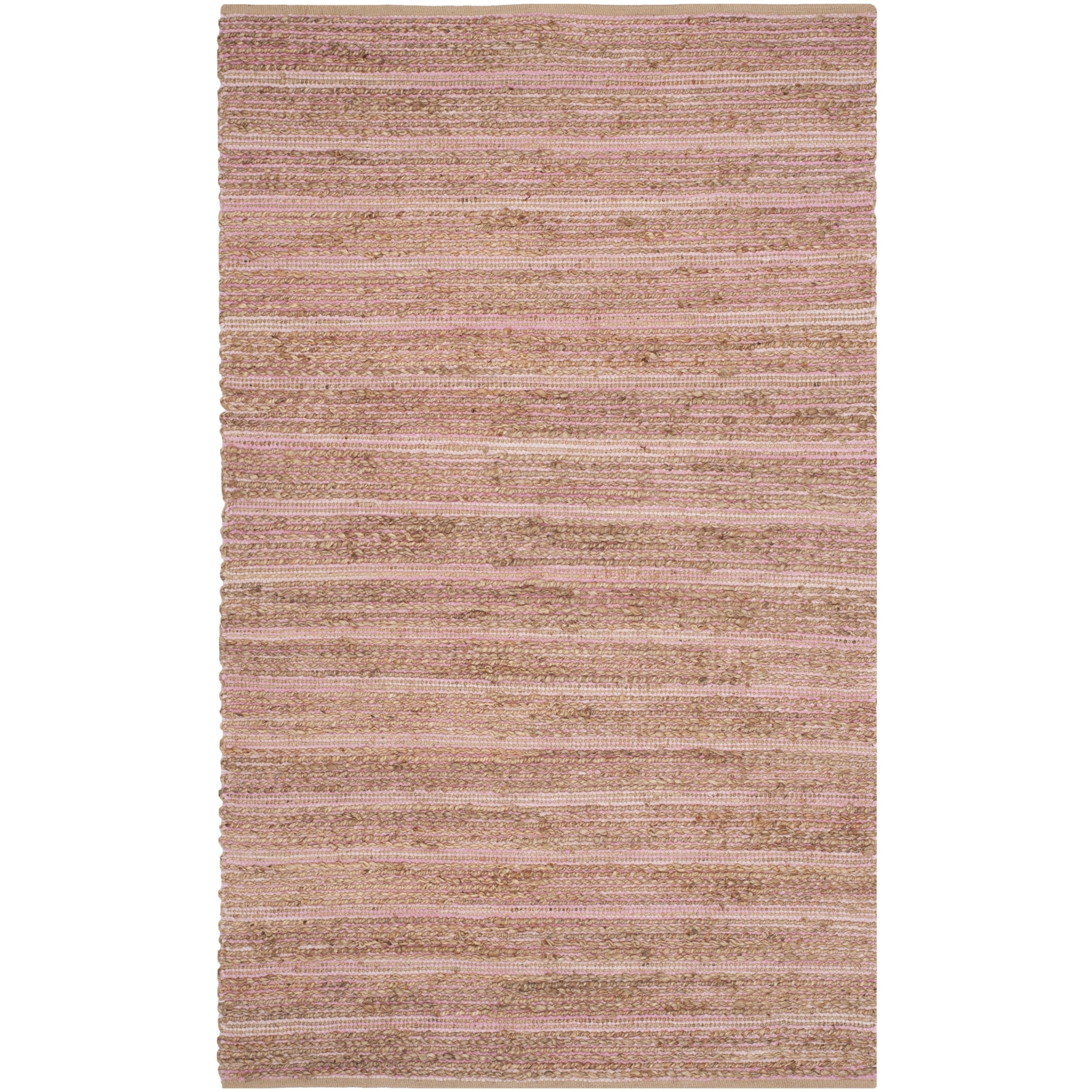 Safavieh Hand woven Cape Cod Light Pink Jute Rug (3 X 5)