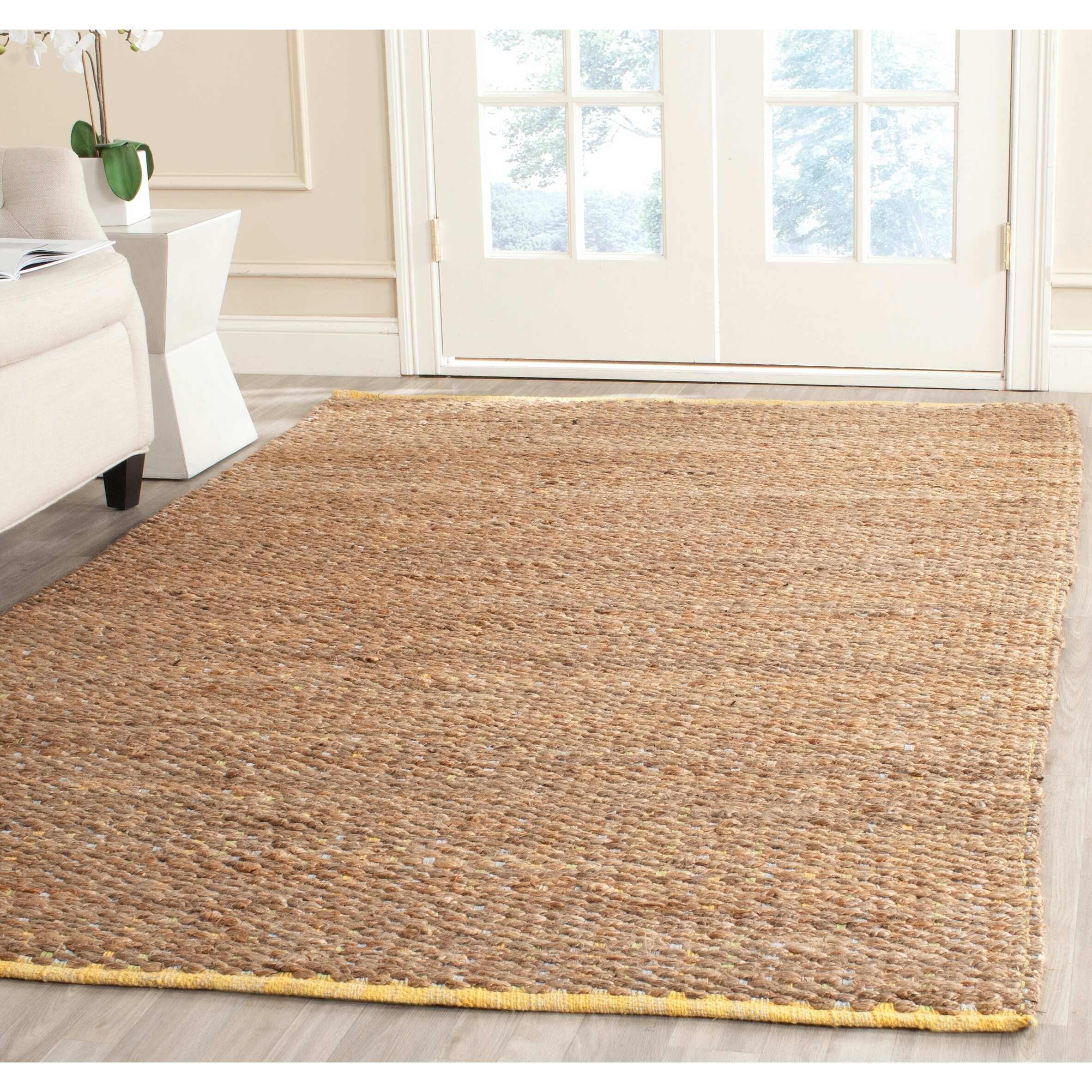 Safavieh Hand woven Cape Cod Yellow Jute Rug (8 X 10)