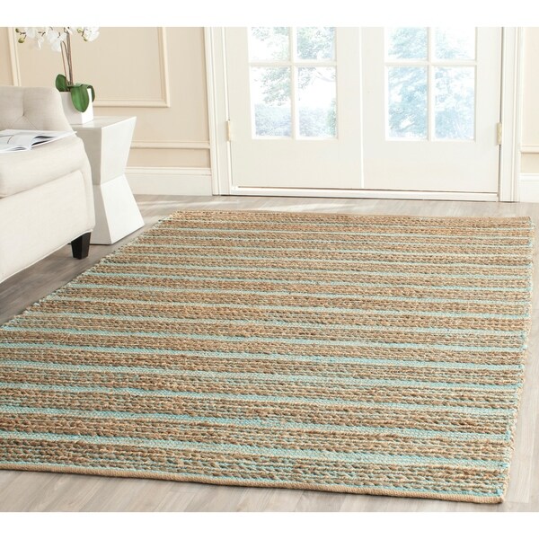 Safavieh Cape Cod Handmade Aqua Jute Natural Fiber Rug - 8' x 10'