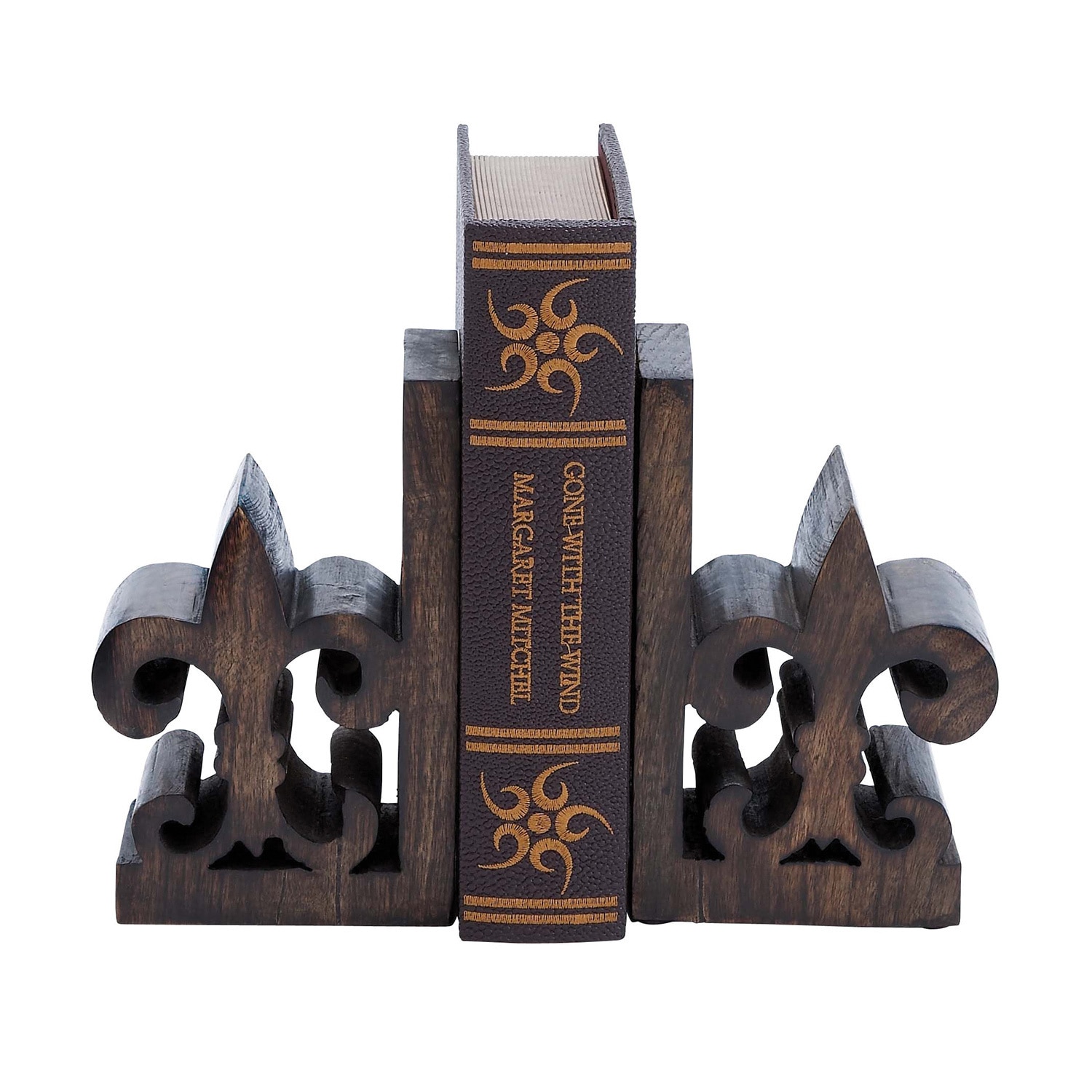 Bold Fleur De Lis Book End Pair (set Of 2)