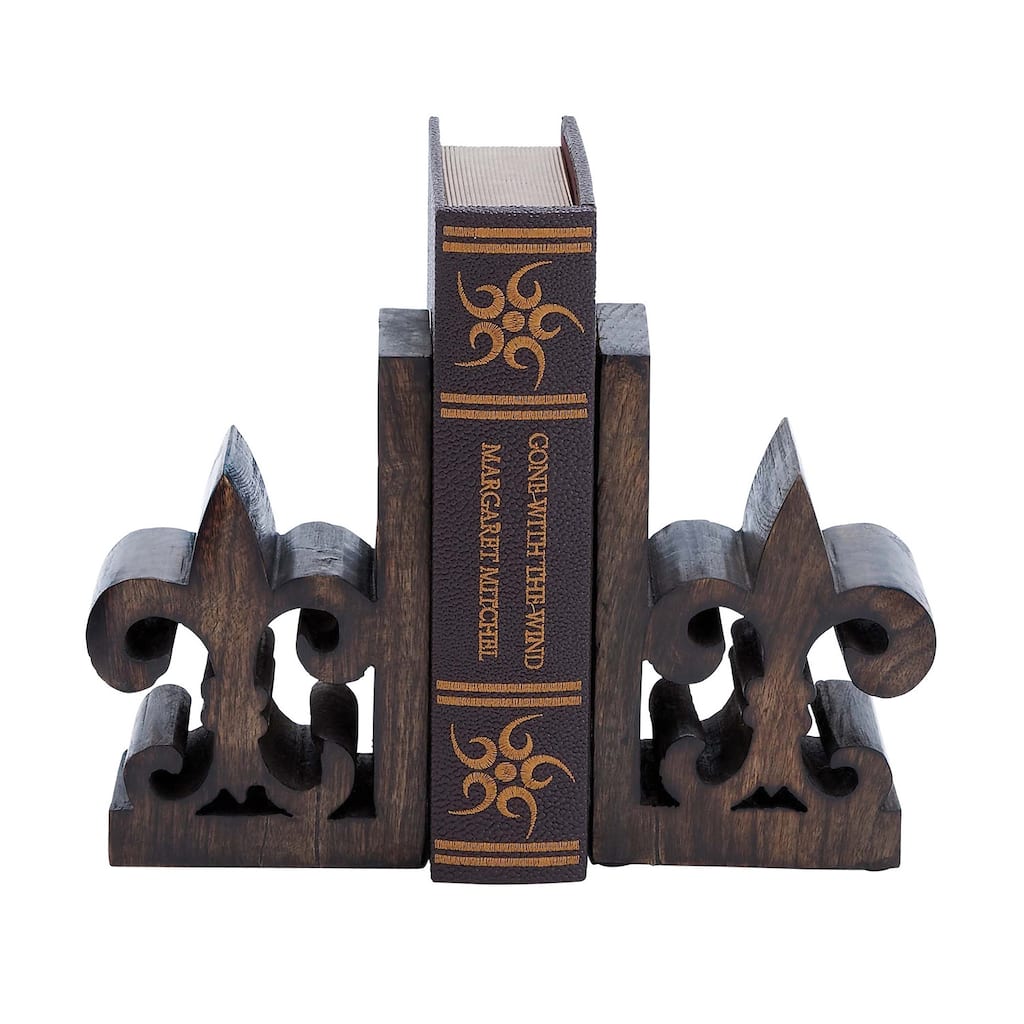 Bold Fleur De Lis Book End Pair (Set of 2)