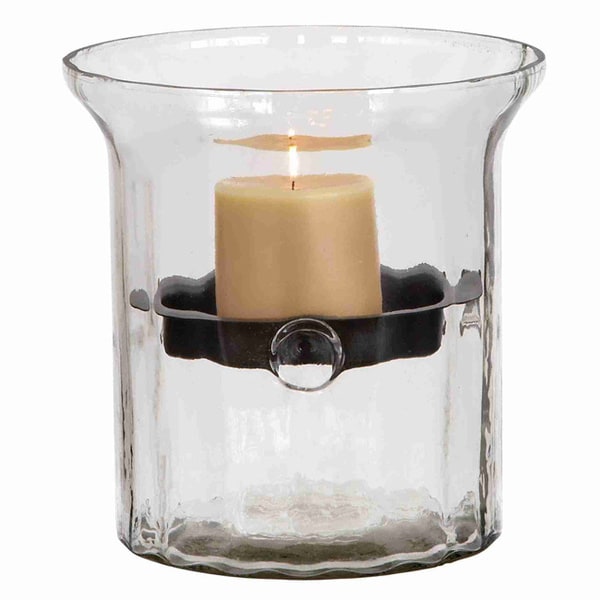 Shop Glass Metal Candle Holder Clear Glass Case Free Shipping On