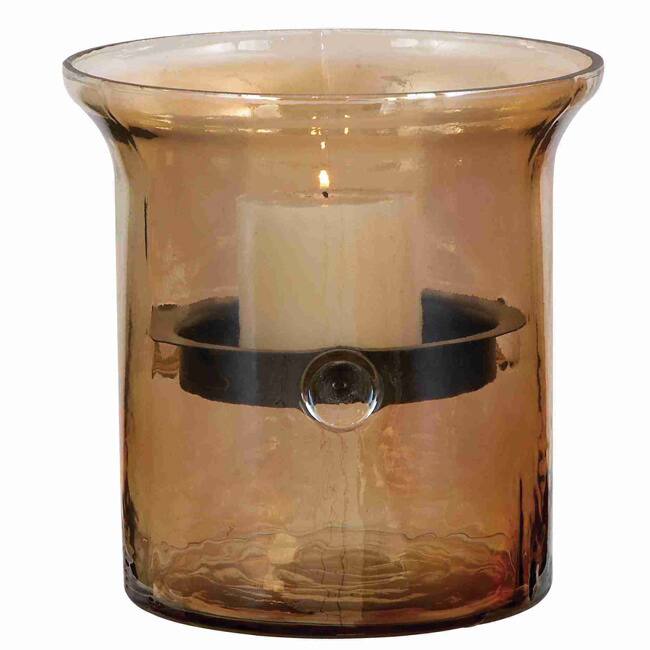 Smoky Glass Candle Holder