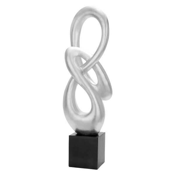 Shop Silver Modern Tabletop Polystone Sculpture Free Shipping Today