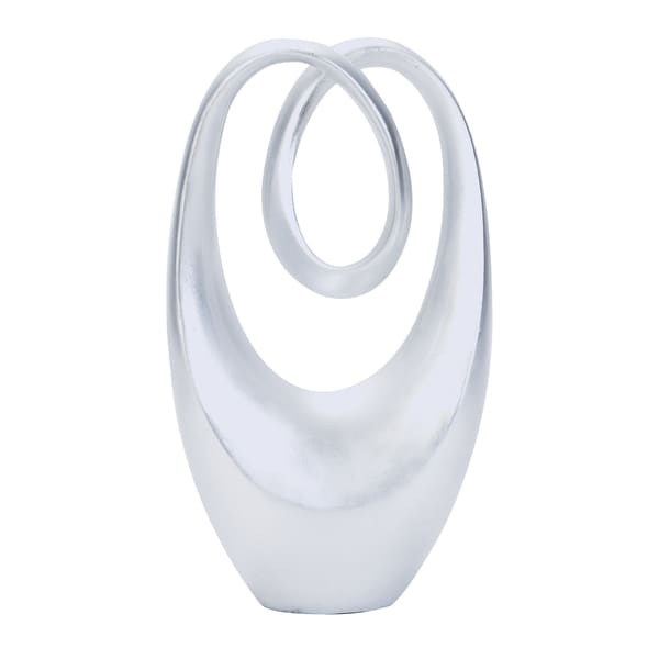 Silver Swirl Table Top Sculpture