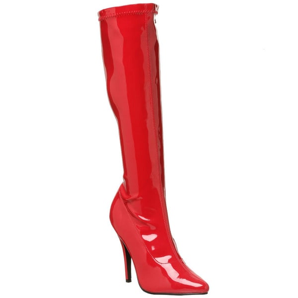 Shop Pleaser Women's' 'Seduce-2000' Knee-high Stretch Stiletto Boots ...