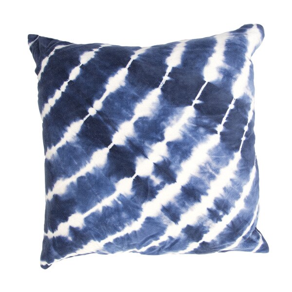 Shop Handmade Blue and White TieDye Cotton 22x22inch Throw Pillow
