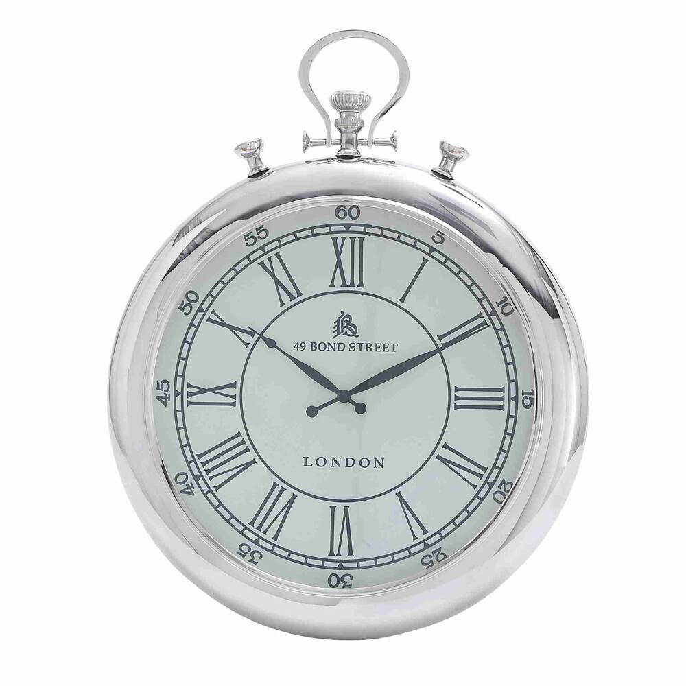 Classic Design Nickel-plated Round Wall Clock