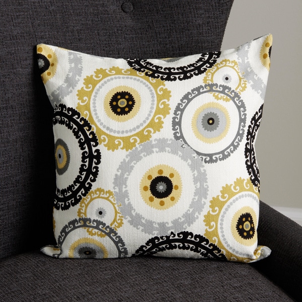 Shop Ornate Circleincircle 18inch Square Pillow Free Shipping On