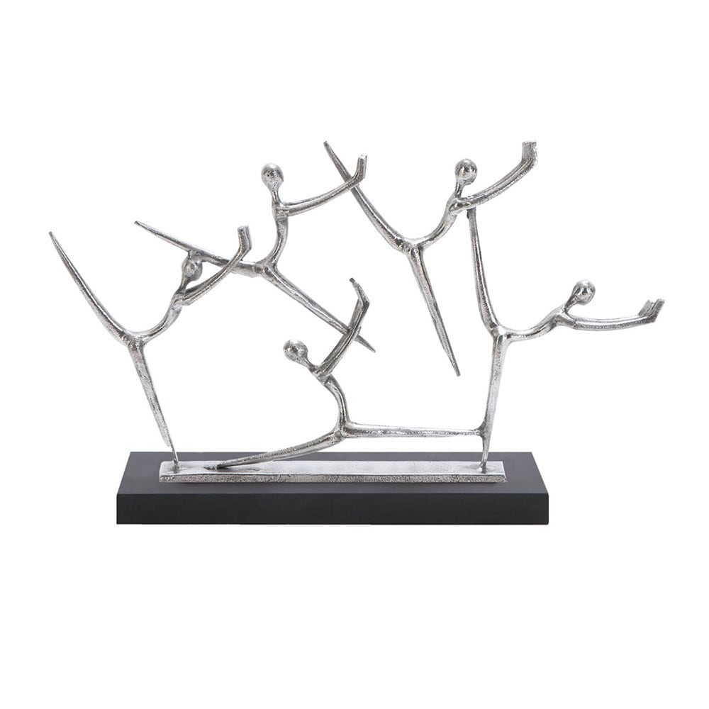 Black And Silver Aluminum Dance Sculpture