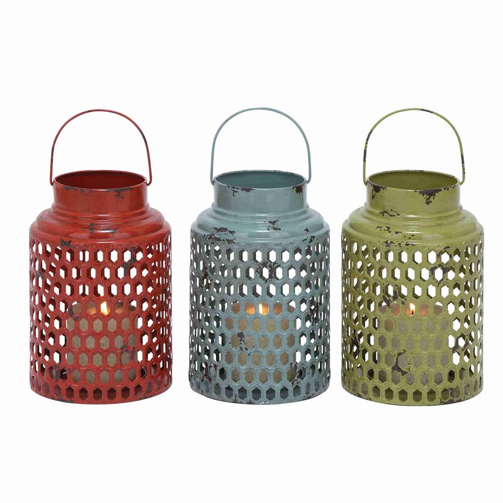 Lantern Style 3-piece Candle Holder Set