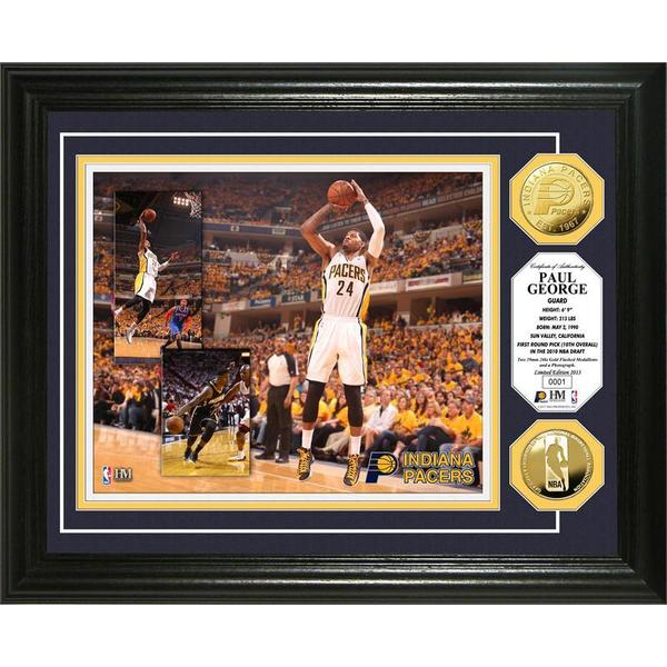 Paul George Gold Mint Coin Photo Mint Highland Mint Basketball