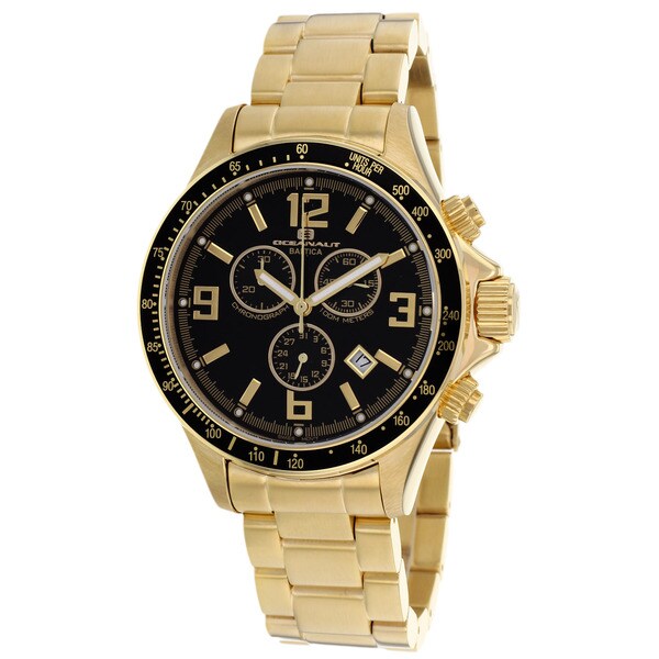 Shop Oceanaut Men's Baltica Black/ Gold Watch Free Shipping Today