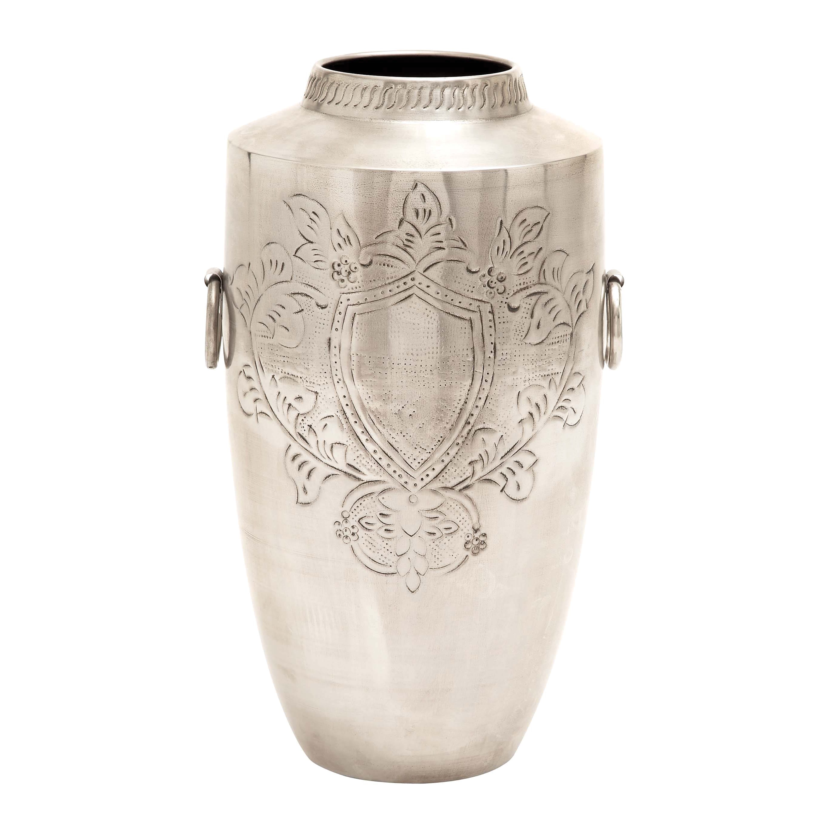 Patterned Nickel plated Decorative Vase