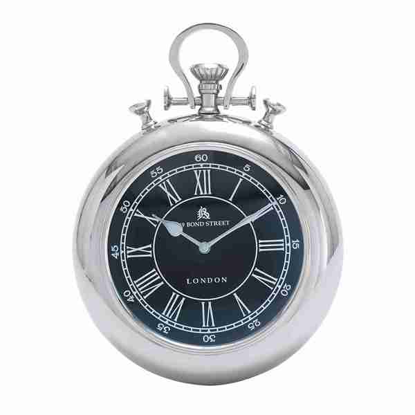 Nickel Plated Wall Clock with Deep Shade