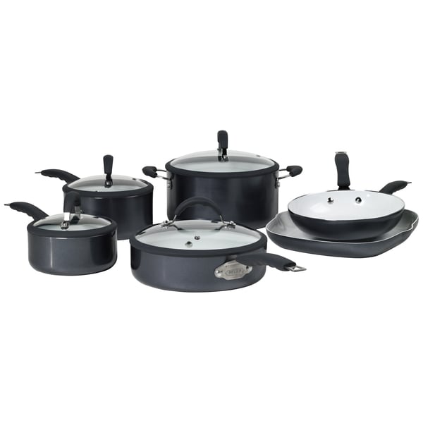 Bella Charcoal 10 piece Aluminum Cookware Set Cookware Sets