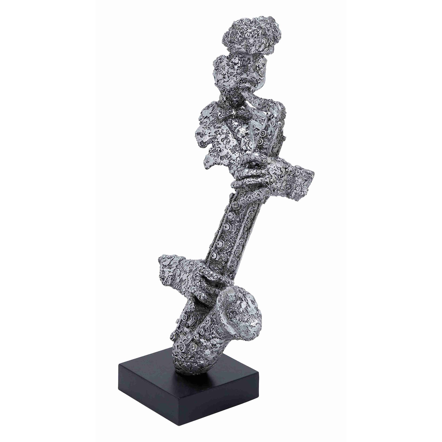 Silver Resin Musician Decor