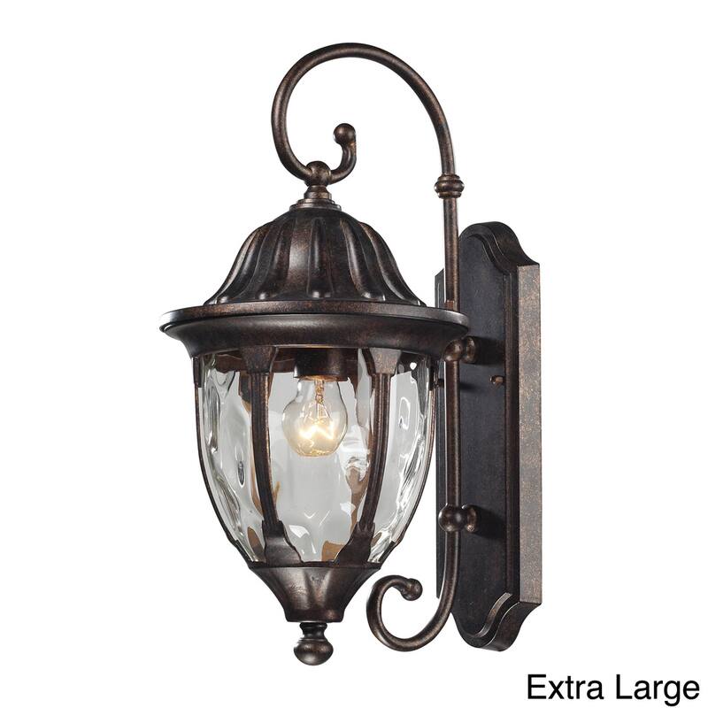 Elk Home Glendale Regal Bronze With Water Glass 1 Light Wall Sconce - Regal Bronze Extra Large