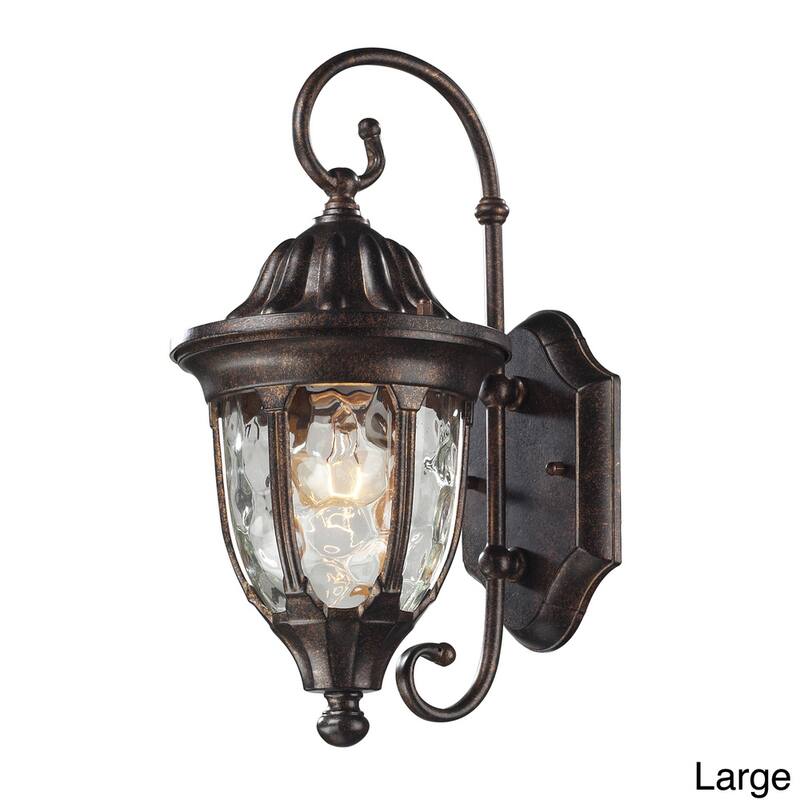 Elk Home Glendale Regal Bronze With Water Glass 1 Light Wall Sconce - Regal Bronze Large
