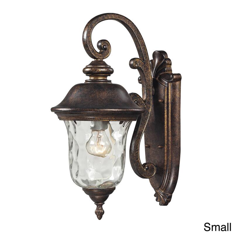 Elk Home Lafayette Regal Bronze With Water Glass 1 Light Wall Sconce
