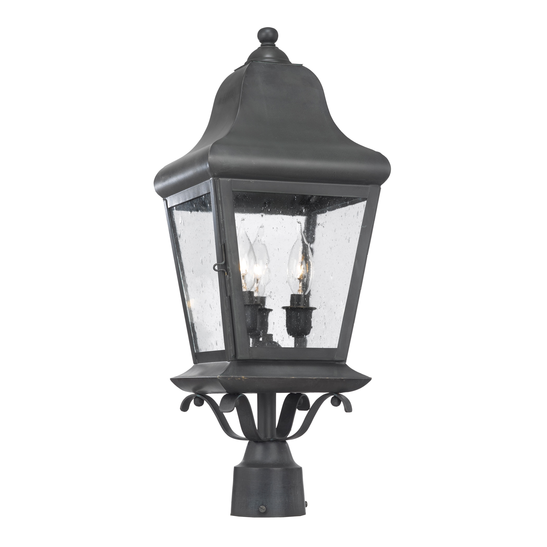 Belmont Grey Outdoor Post Lantern