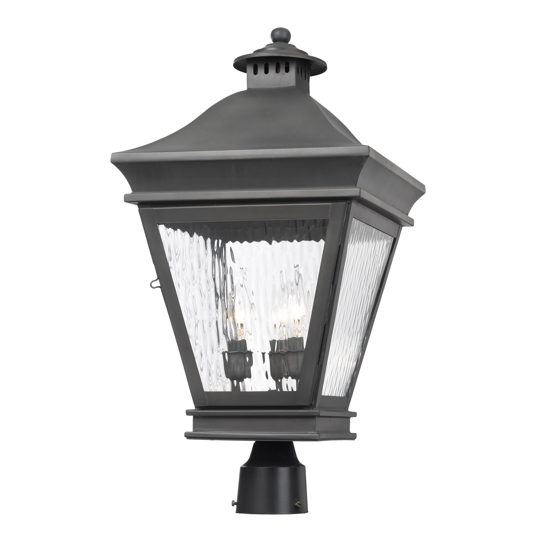 Sb Landings Collection Grey Outdoor Post Lantern