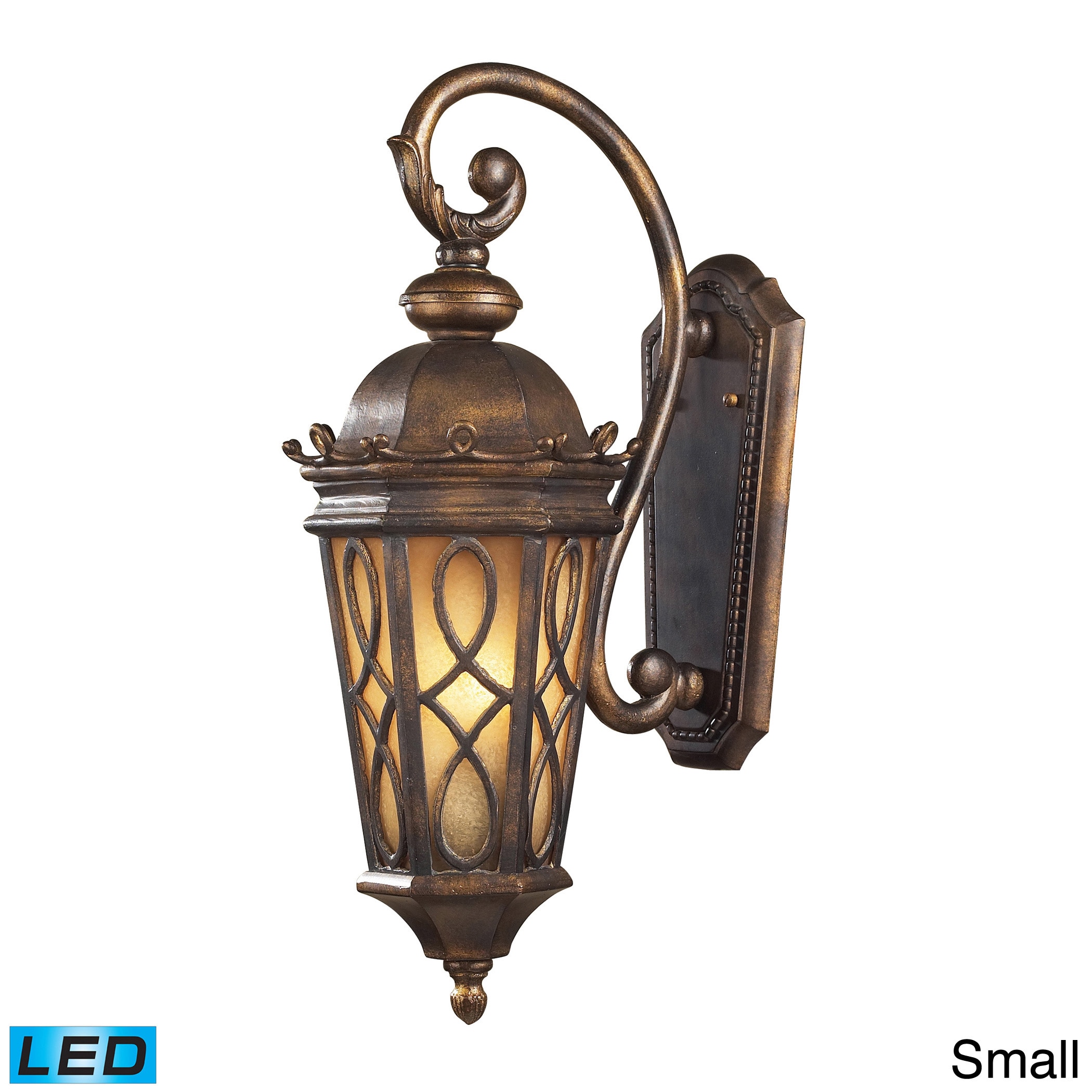 2 light Hazelnut Bronze/ Amber Scavo Glass Wall Bracket